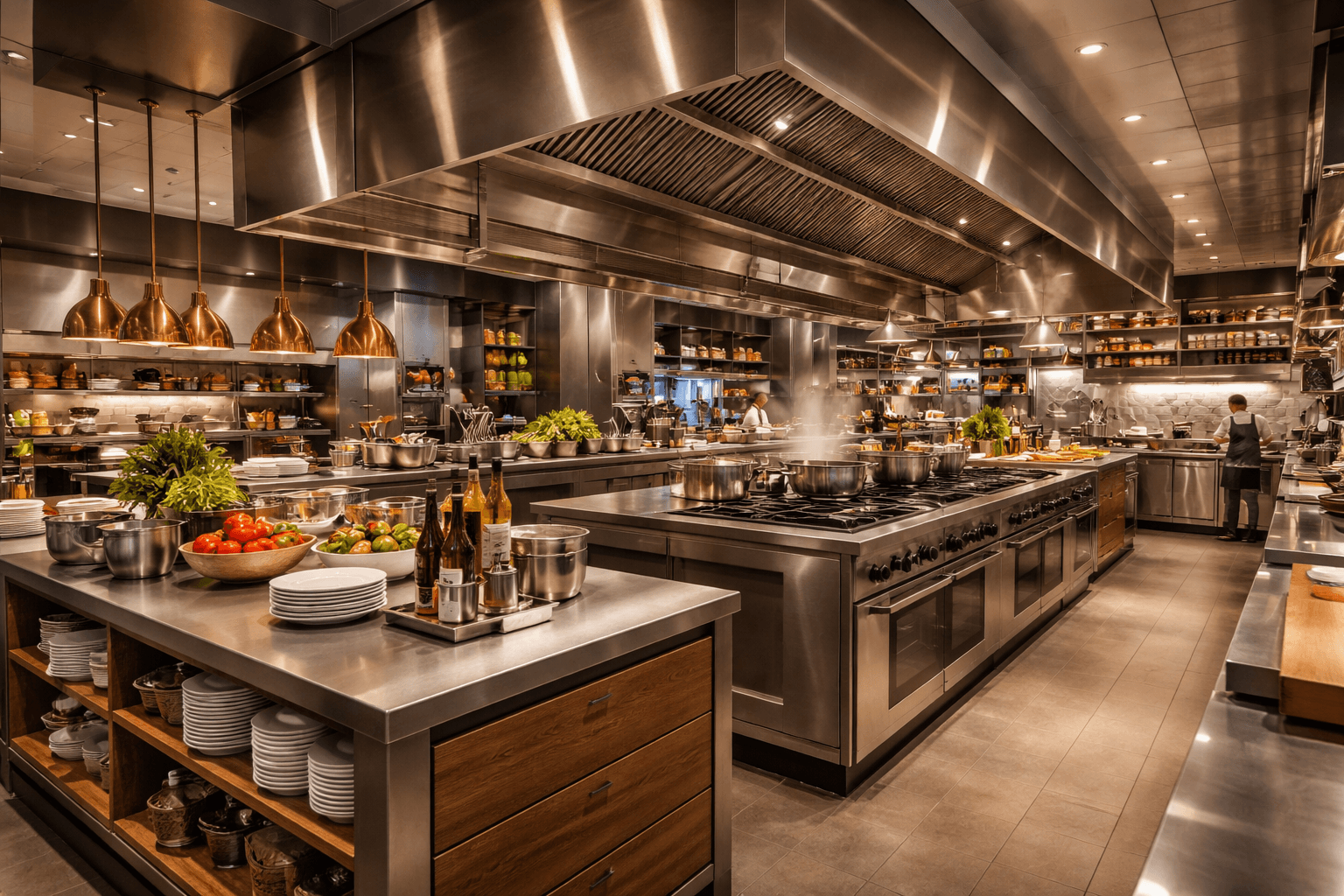 Professionelle Großküche mit Gastronomieausstattung